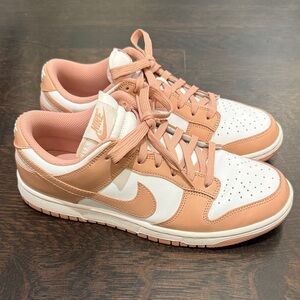 Nike Dunk Low White/Rose Whisper Sneakers Women’s 10